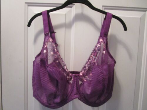 ELOMI CHARLEY PLUNGE BRA IN PANSY PURPLE SIZE 38L (US)