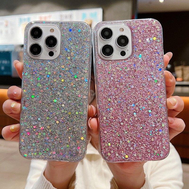For iPhone 17 Pro Max 16 15 14 13 12 Bling Glitter Sparkly Gel