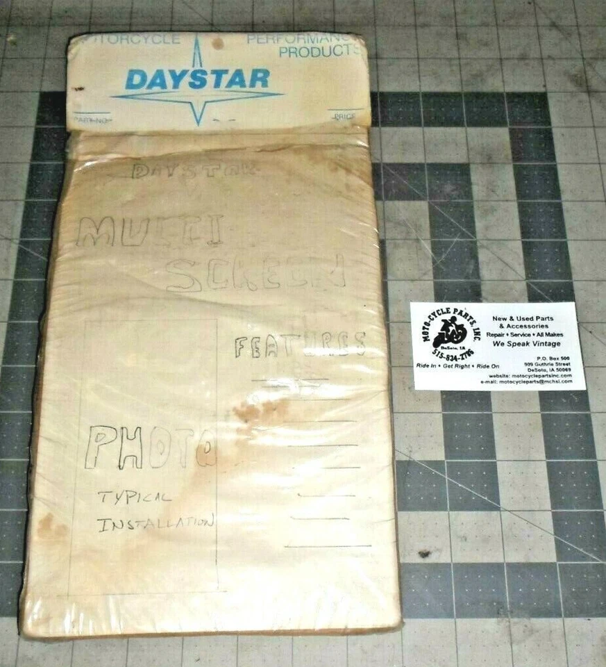 DAYSTAR RADIATOR GUARD YELLOW NOS 1 QUANTITY VINTAGE SUZUKI YAMAHA FREE SHIPPING - Image 2 of 2