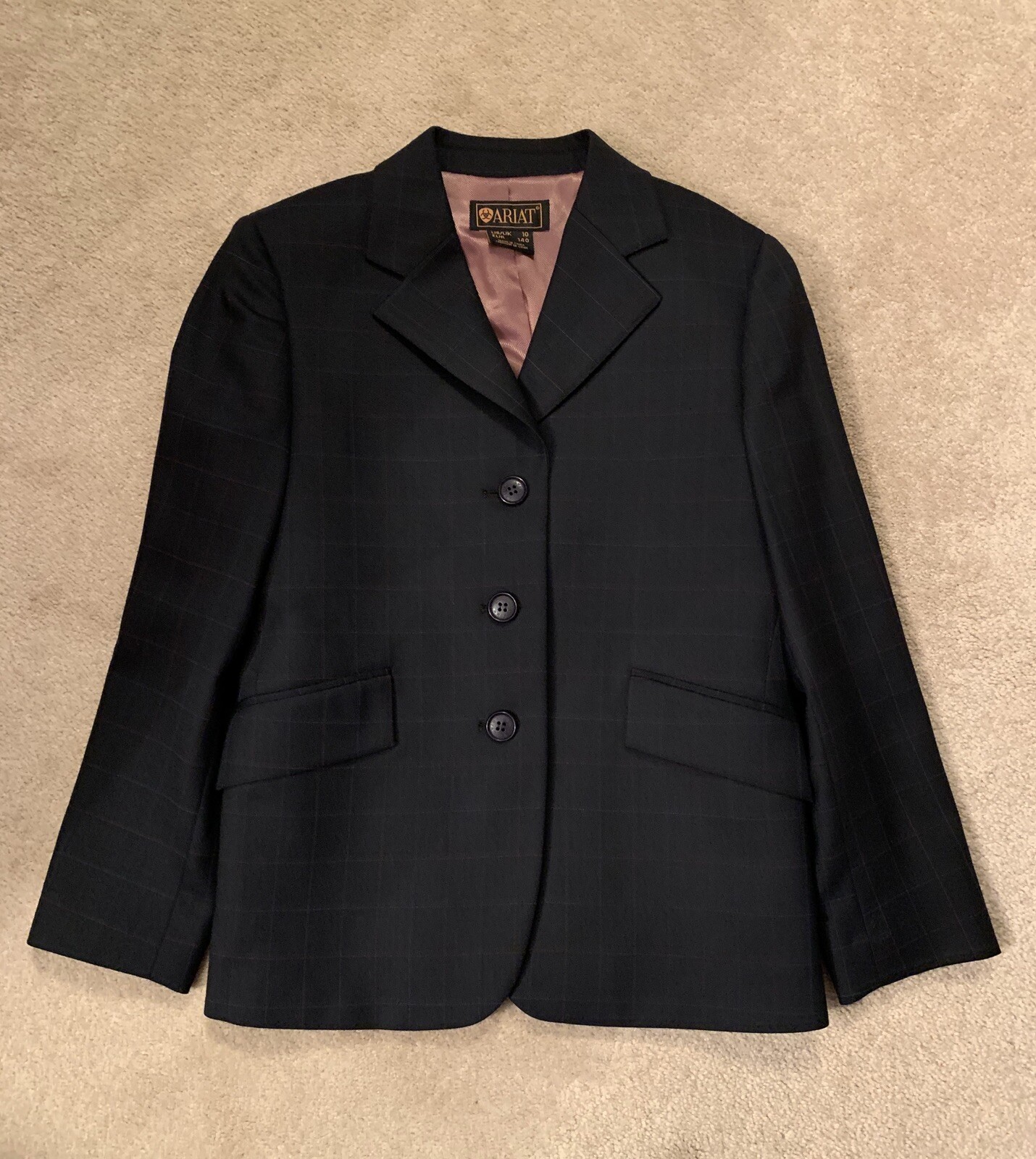 Ariat Boys 3 Button Sport Coat 10 With 