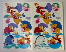 Vintage SANDYLION Winnie The Pooh Stickers Piglet Tigger - 2 Sheets 1 Missing 