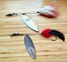 Vingtage Pair Hildebrandt Muskie Spinners-#7 & #8 Blades-Very Good