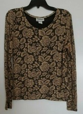 Vintage Banjo Women's Top Dallas Texas XL LS