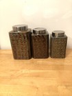 Pier 1 Ceramic Canister Set Of Three No Metal Scoops — photo 5