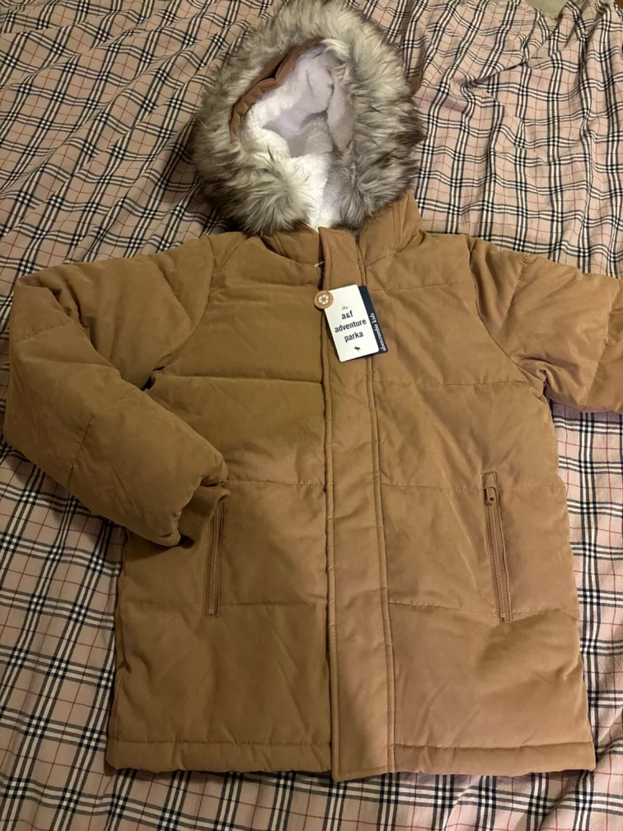 NWT Big Kids Abercrombie Fitch Adventure Parka Coat Fleec Hood 13 14 15 16