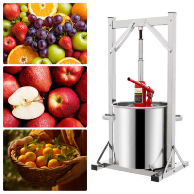 #ad 5.8Gal Fruit Wine Press Manual Stainless Steel Cider Press with Hydraulic Jack $214.98