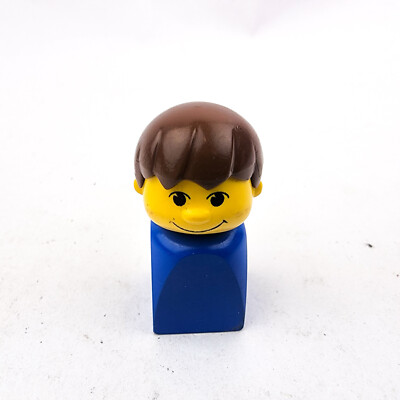 Vintage Lego Basic Figure Finger Puppet Male Blue mini 1980s Replacement PArt