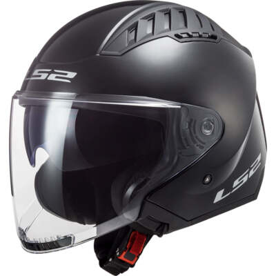 Open Box LS2 Adult Copter Open Face Motorcycle Helmet Gloss Black - Large