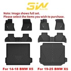3W Floor Mat for BMW X5 2014-2026 All Weather Custom Fit Car Floor Liner TPE