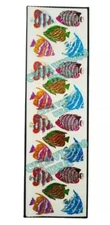 HAMBLY STUDIOS PRISMATIC GLITTER STICKERS ANGELFISH COLLECTABLE VINTAGE RARE