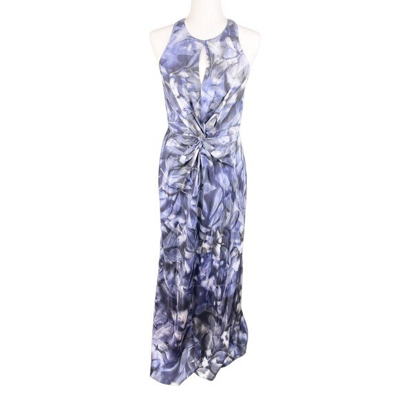 banana republic satin twisted maxi dress Banana Republic Stretch-Satin Twisted Open-Back Maxi Dress