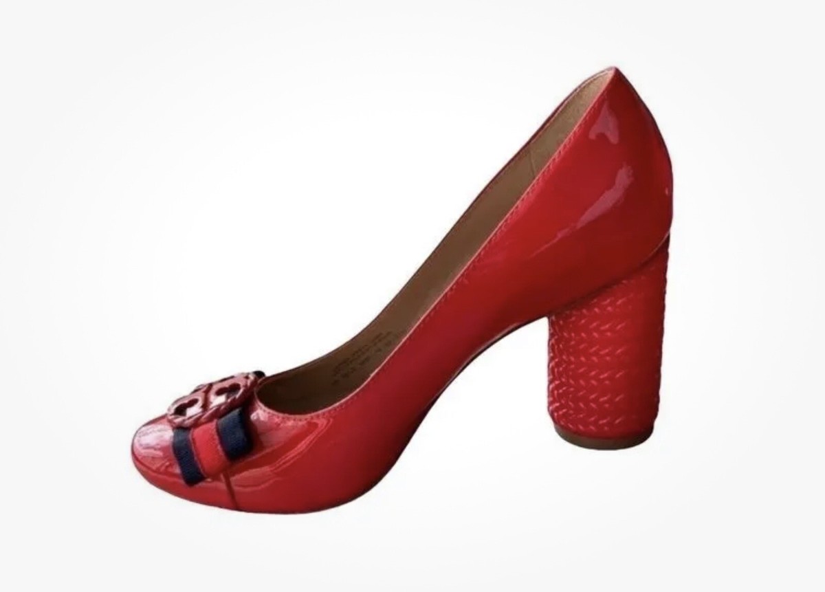 New NIB Tory Burch Maritime bow 85 mm heel Red Size 5.5 | eBay