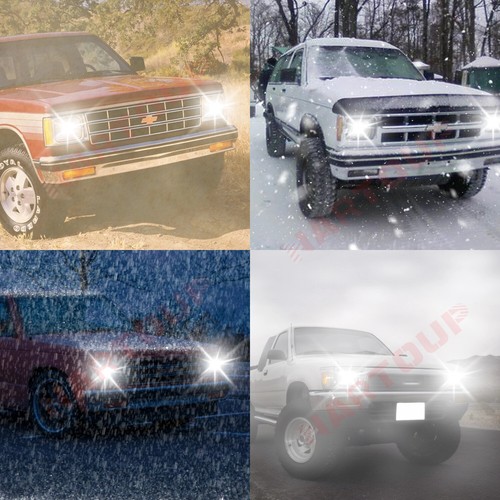 100W Pair 7x6 5x7 LED Headlight Hi/Lo For Chevy Express Cargo Van 1500 2500 3500 - Foto 4 di 19