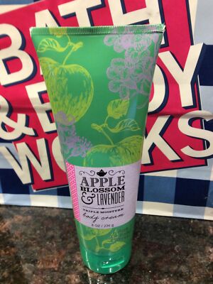 New Bath & Body Works APPLE BLOSSOM & LAVENDER Triple Moisture Body Cream
