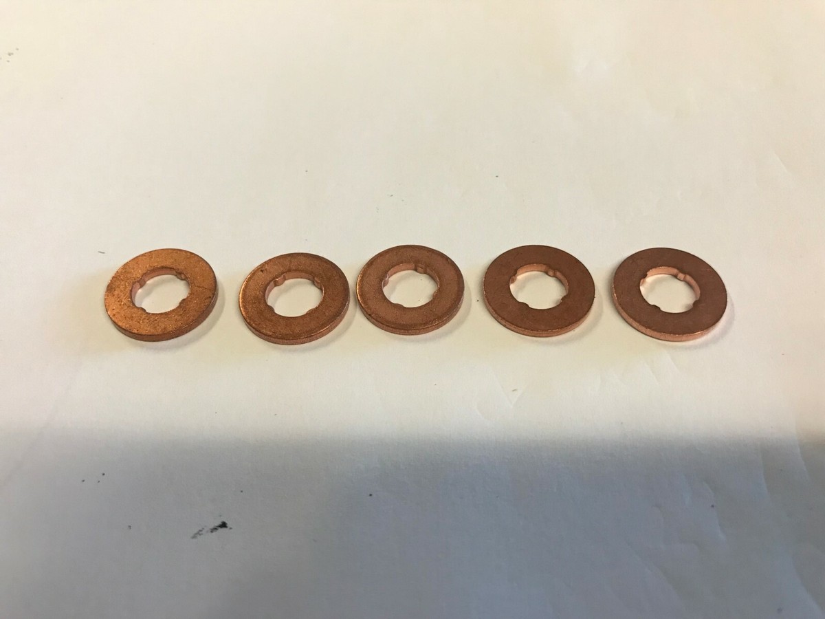 GENUINE VOLVO INJECTOR SEALS / COPPER WASHERS D5 DIESEL 8631582 x5