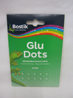 Bostik Glu Dots extra starke klebrige Punkte sofortige Fixierung Reposition klar 64 grn