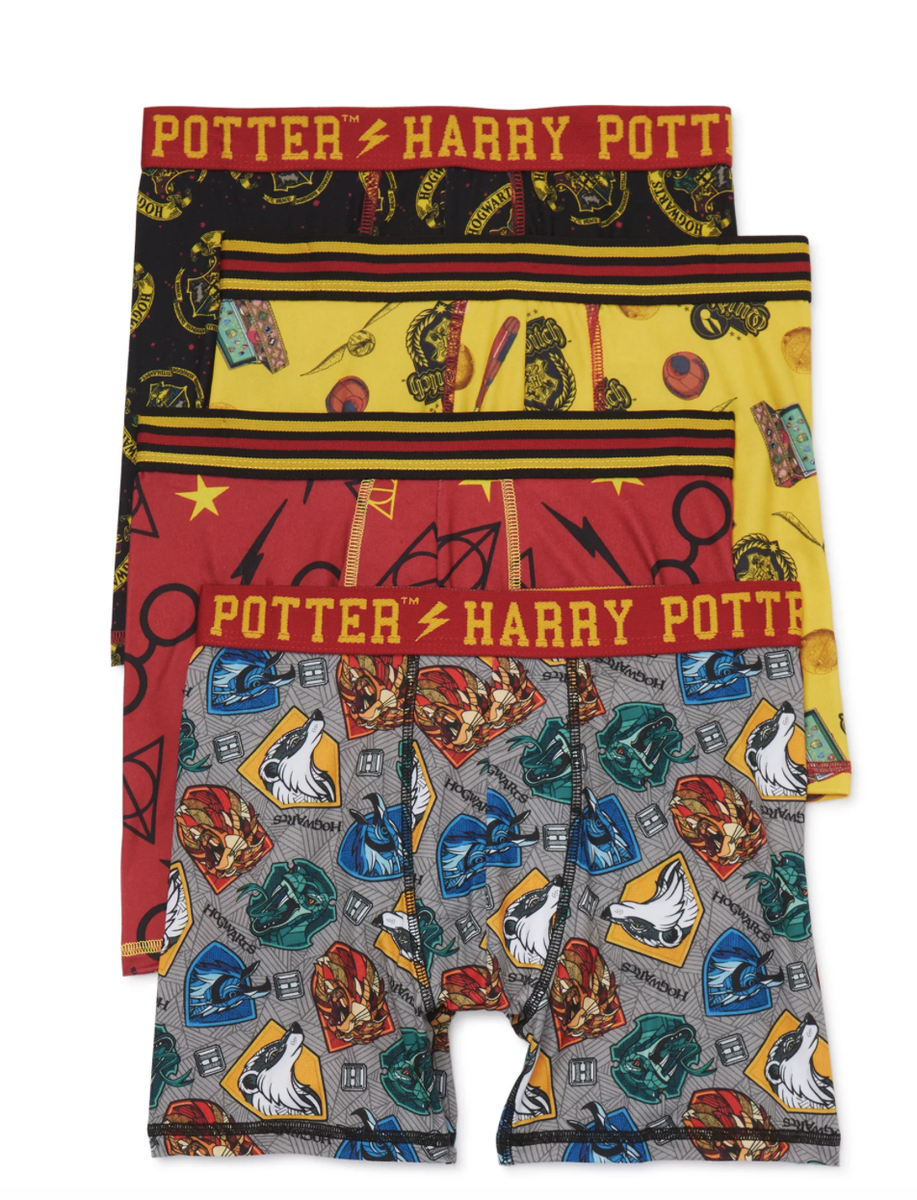 Boys Harry Potter Athletic Boxer Briefs 4 Pack Underwear NWT Size