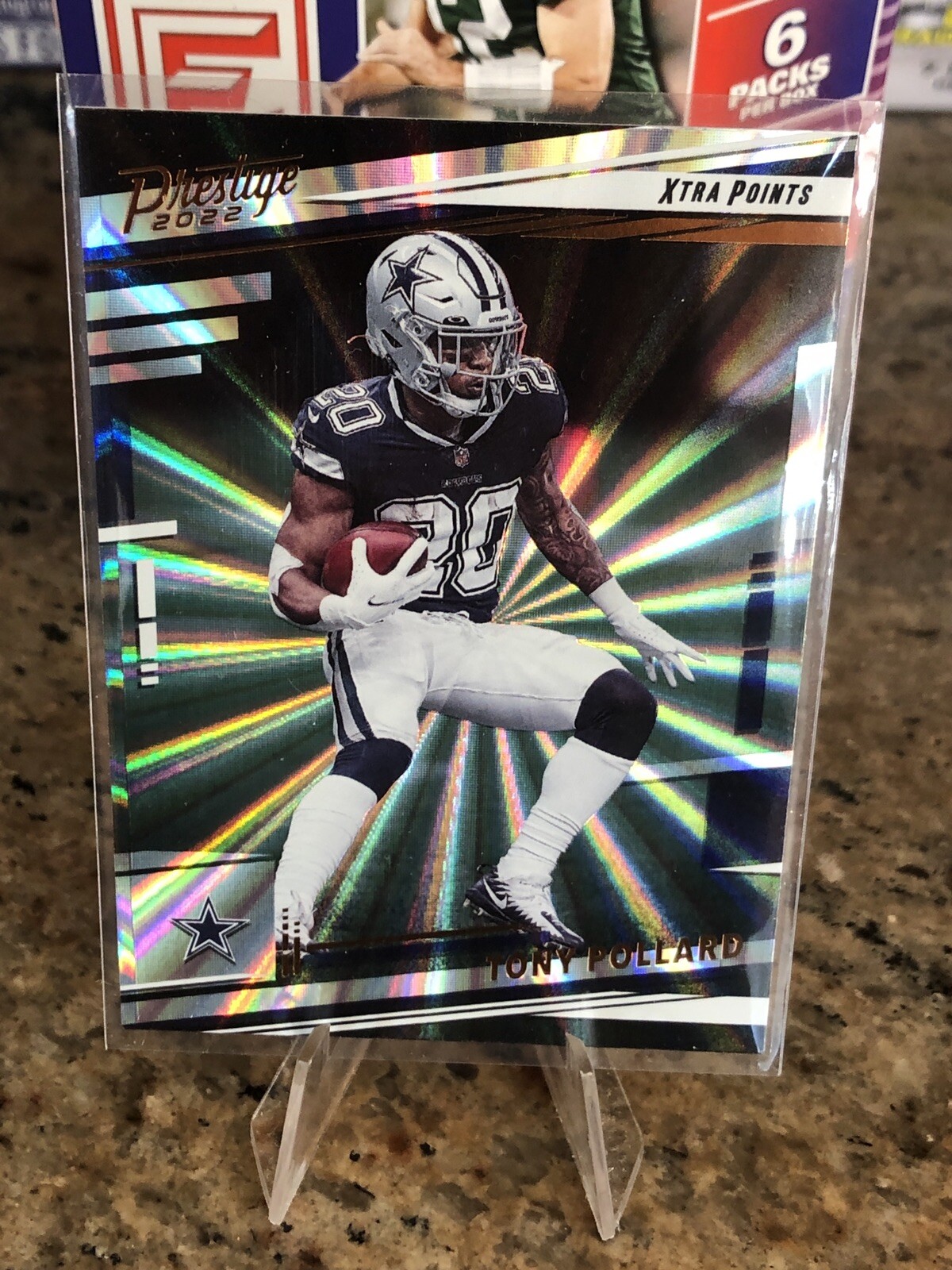 2022 Tony Pollard Panini Prestige #78 Xtra Points Sunburst Parallel NFL Cowboys