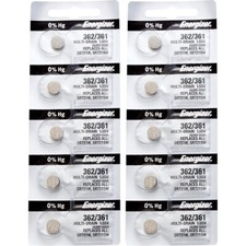 10 x Energizer 362 Watch Batteries -SR721SW or 361 Battery  Shipped from Canada