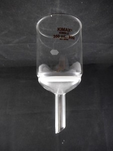 KIMAX Glass 350mL 80mm Diameter Medium M Fritted Buchner Filter Funnel 28400