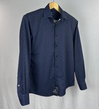 BEN SHERMAN Mens Shirt Small 14/14 1/2 32/33 Blue Button-Up Stretch Slim Fit NWT