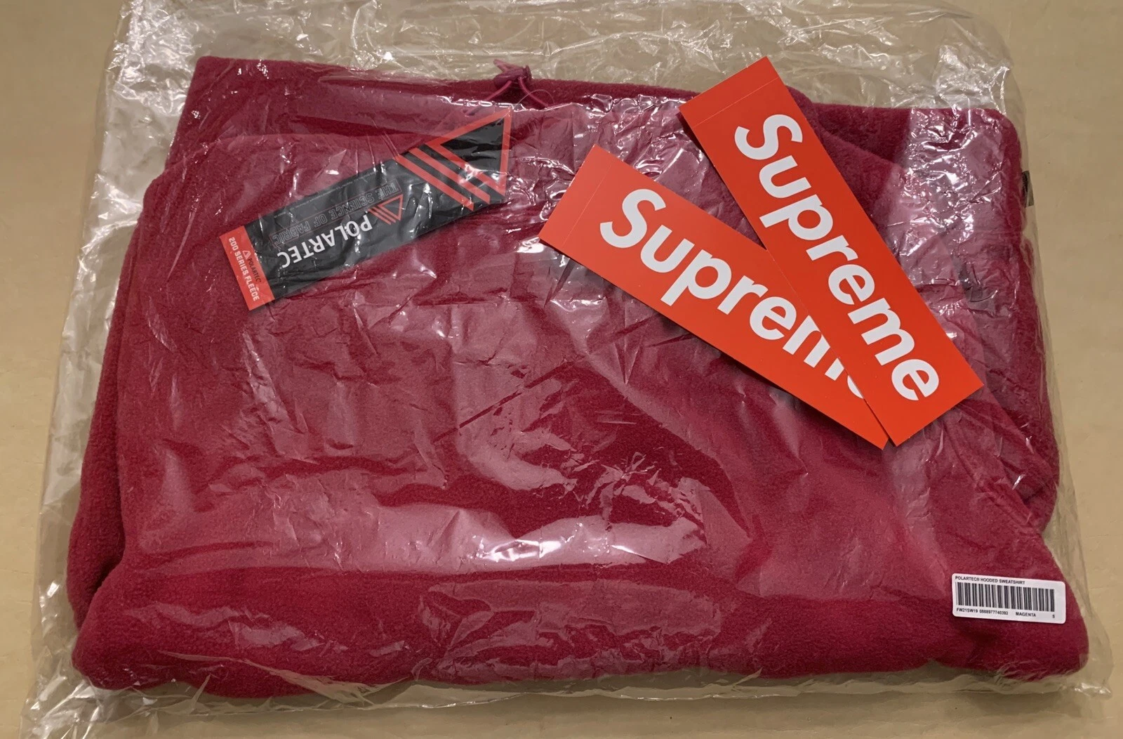 Sweat à capuche Supreme Polartec Magenta Fw21 taille S