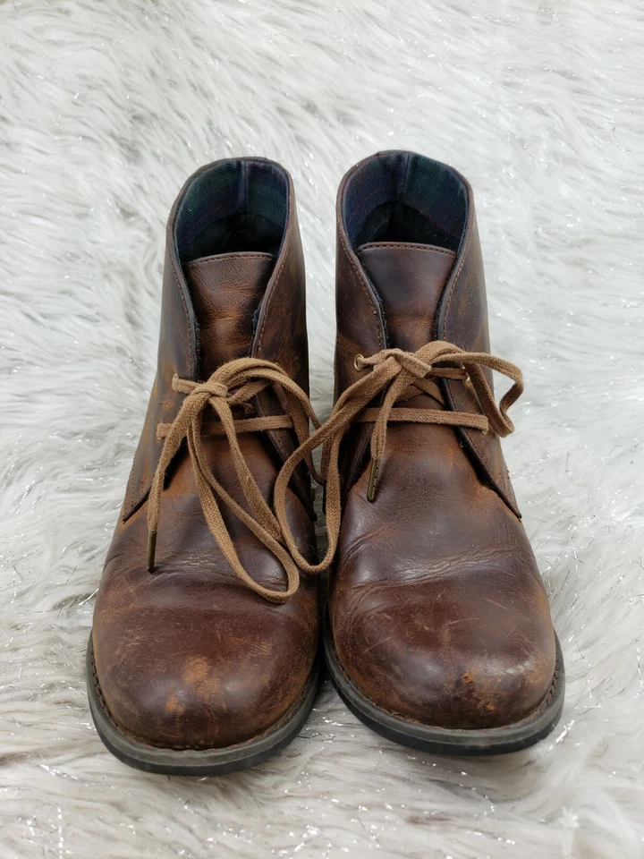 INDIGO by Clarks 33007 Brown Leather Heels Ankle Booties Size 7 M - Image 3 of 4
