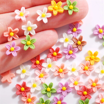 100PC Mixed 3D Bowknot Heart Pearls Nail Art Charm Nail Decoration Manicure New*
