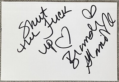 Brandi Glanville Signed IP 4x6 Index Card In Top Loader - Bravo Real Housewives