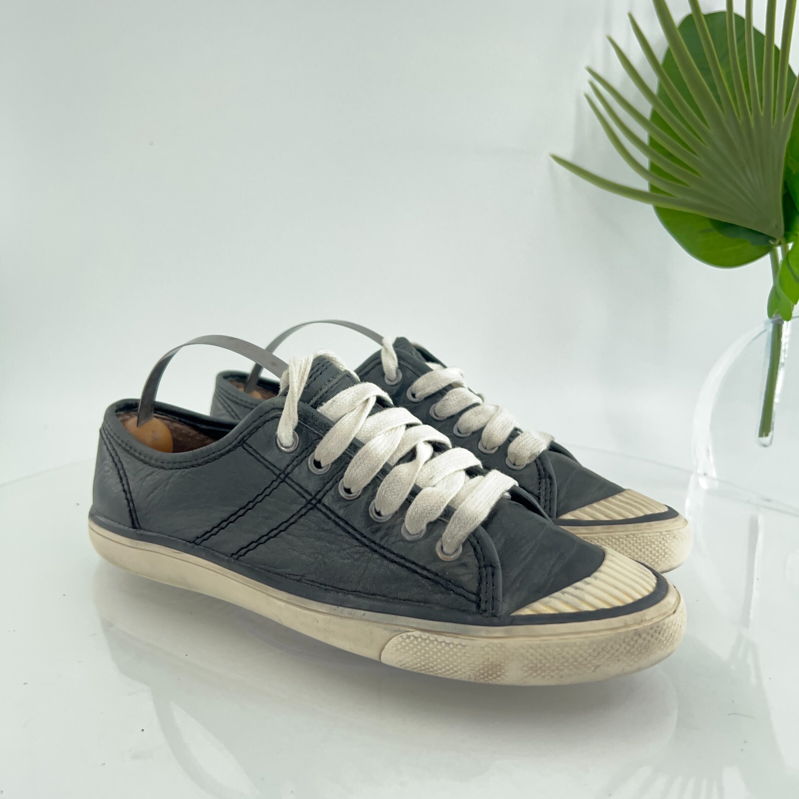 SAOLA Scarpe da tennis Frye Betty donna 6 5 pelle nera suola bianca casual comode