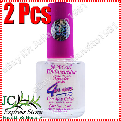 2 PCS NAIL HARDENER 4 IN 1 GARLIC CALCIUM FAST DRY ENDURECEDOR DE UÑAS 4 EN UN 1