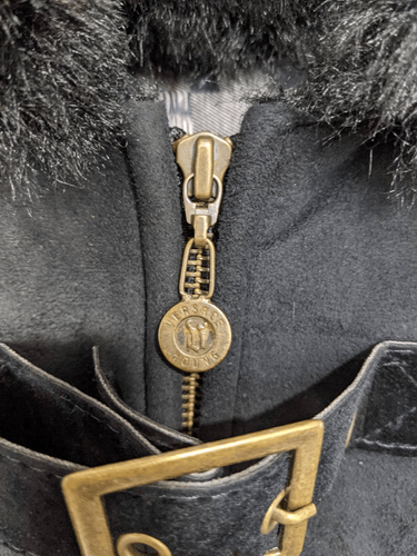 Versace Young Hooded Suede Fur Coat Jacket Unisex Childrens Vintage Black w Pock - Picture 2 of 13