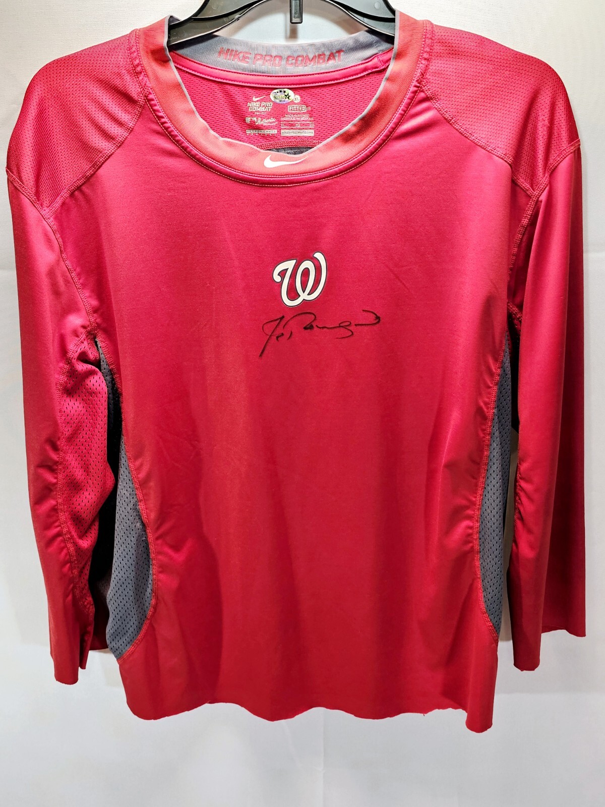 JC Romero Signed Washington Nationals Game-Worn Nike Warmup Shirt with COA