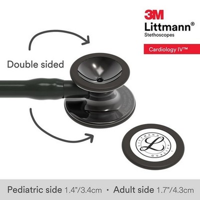3M Littmann® Cardiology IV Stethoscope Black Tube Black Stem 6232