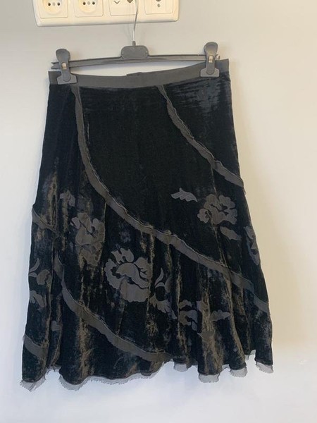 Women Ermanno Scervino Skirt Black Velvet S