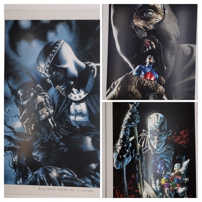 DC BLACKEST NIGHT Green Lanterns Comic mini poster prints (3) 8x10 Batman Horror