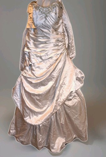 Maggie Sottero Grey Strapless Wedding Dress Size 14