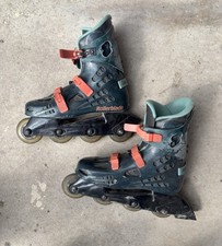 Vintage 90's black Rollerblade Cool Blades with burgundy size 27.0