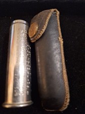 Antique A Schraders Son Inc. Tire Pressure Gauge In Leather Pouch Nice