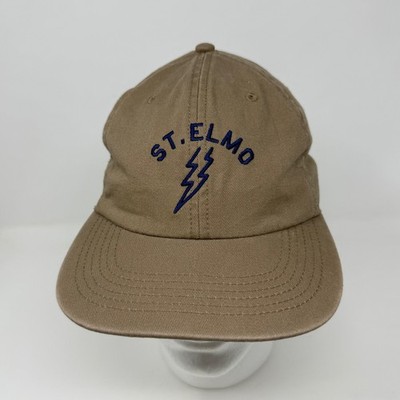 St. Elmo Brewery Lightning Bolt Dad Hat Walnut Brown Cotton Strapback Cap OSFM
