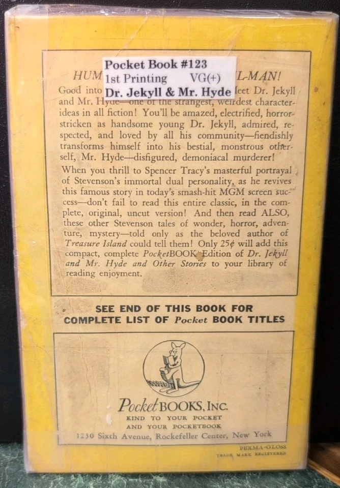 DR. JEKYLL AND MR. HYDE - Vintage PB Edition - Spencer Tracy Cover! - 1941 Foto 2 de 2