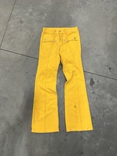 vintage 1970s Loubella Extendables yellow bell-bottom pants