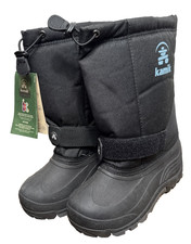 Kamik Kids Sz 3 Winter Snow Boots Rocket Waterproof Removable Liners Black Youth