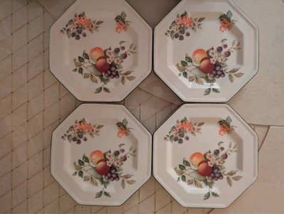 Teller Johnson Brothers Achteck frisches Obst Vintage Teller England 4er Set
