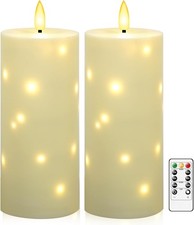 kakoya Outdoor Waterproof Flameless LED Candles w/Timer,