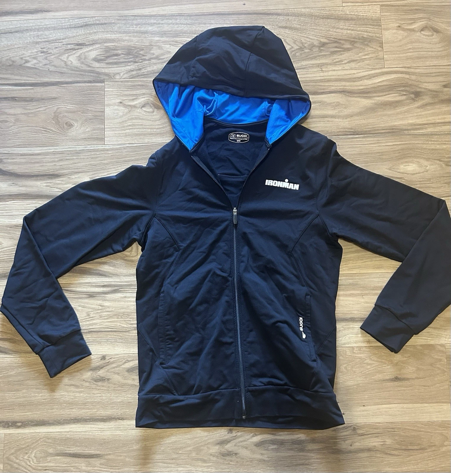 sugoi ironman pace hoodie full zip read jacket