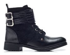 Image of M BY MODA IN PELLE MAUVAIS BLACK ANKLE BOOTS SIZE 6.5 EU 40 RRP £120.00