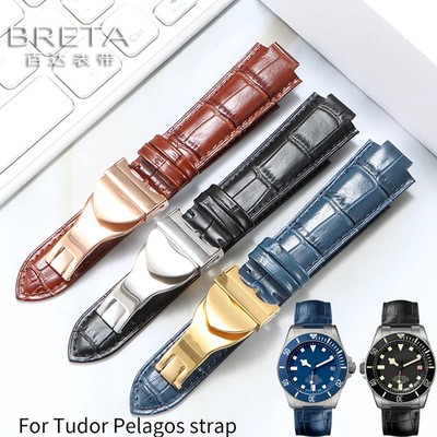 22*12mm Leather Watch Band Strap For Tudor Pelagos 25500 25600 Bracelet 