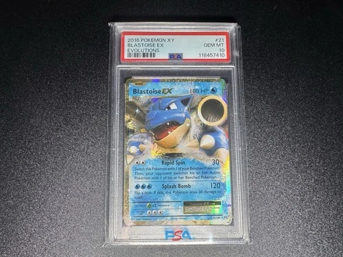 Pokémon TCG Blastoise EX XY Evolutions Holo Rare Card 21/108 PSA 10 GEM MT
