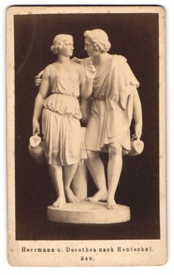 Fotografie Statue Hermann u. Dorothea nach Hentschel 